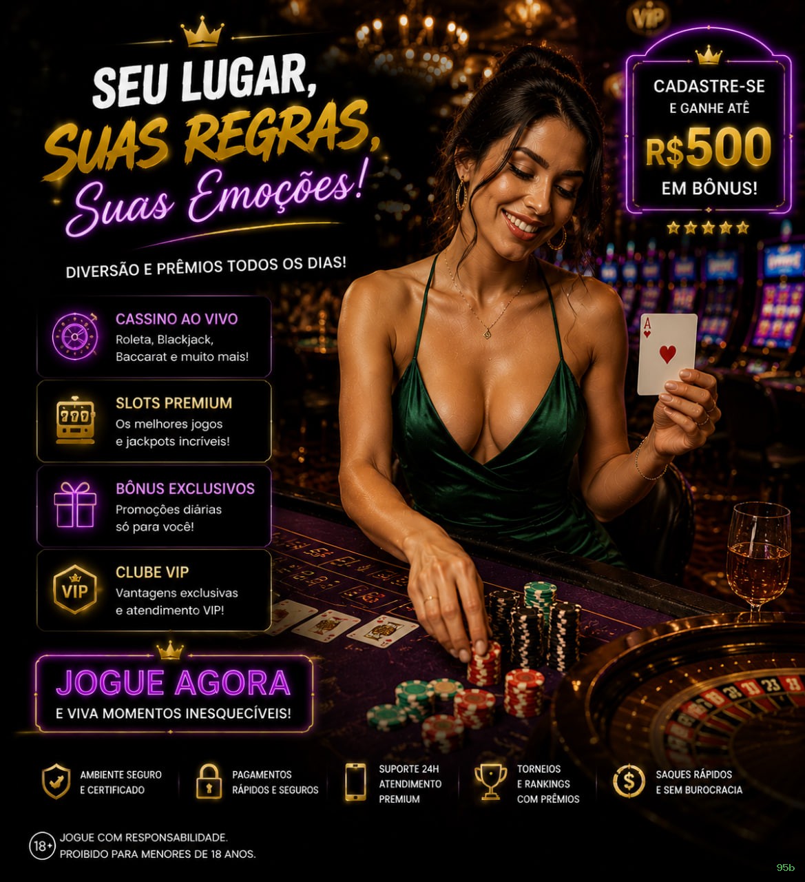 Bônus boas-vindas 95b R$100